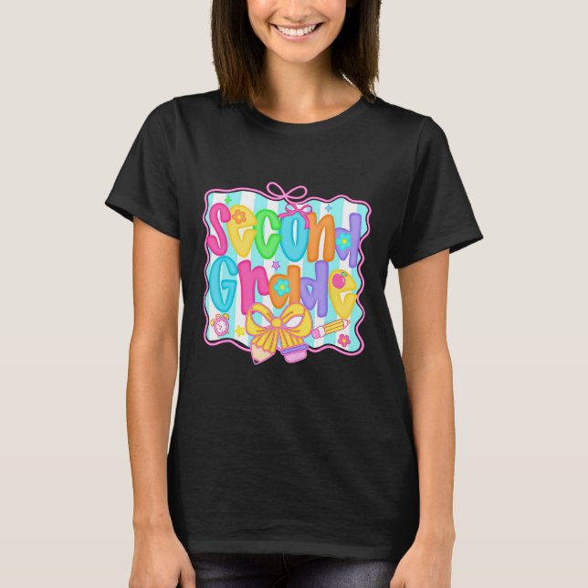 Camiseta Back To School Hello Second Grade Team 2nd Grade B (Anverso)