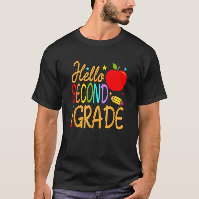Camiseta Back To School Hello Second Grade Team 2nd Grade T (Anverso)