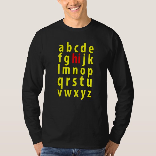 Camiseta Back To School Hi Alphabet Small Letters Pre K Kin (Anverso)