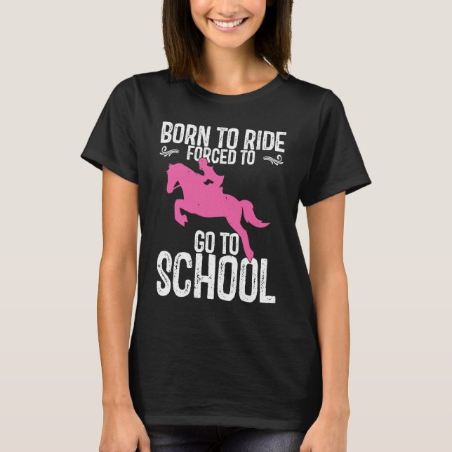 Camiseta Back To School Horseback Riding Girl Horse (Anverso)