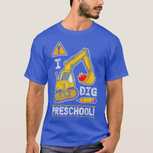 Camiseta Back to School I Dig Preschool Construction Truck