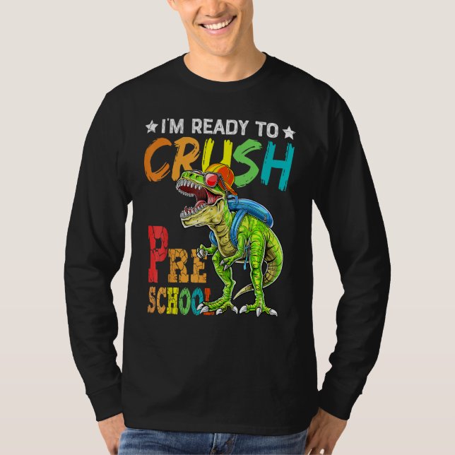 Camiseta Back To School I m Ready To Crush Preschool Cool D (Anverso)