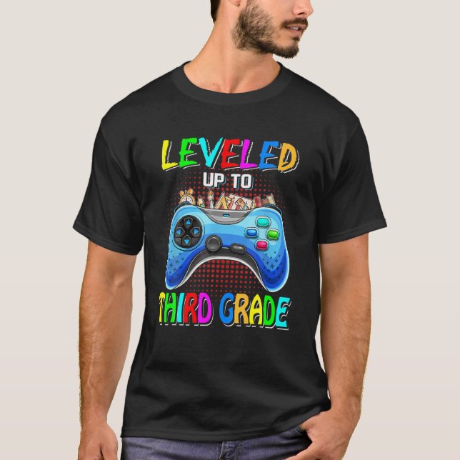 Camiseta Back To School Kids Level Up To Third Grade Video (Anverso)
