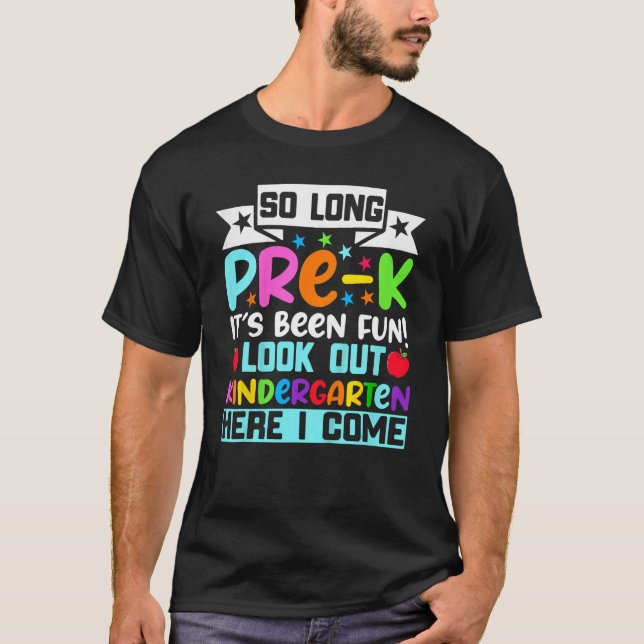 Camiseta Back To School Kids So Long Pre K Kindergarten Her (Anverso)