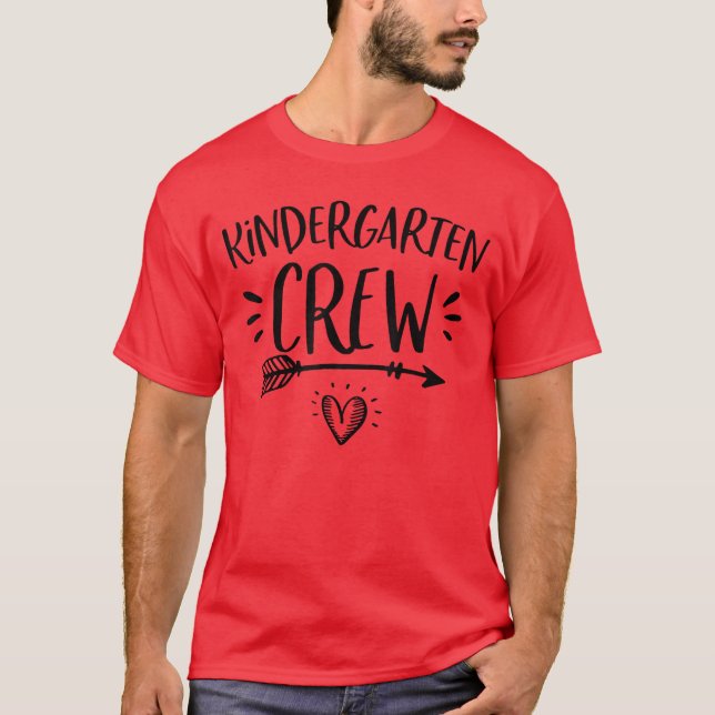 Camiseta Back To School Kindergarten Crew Teachers Student  (Anverso)