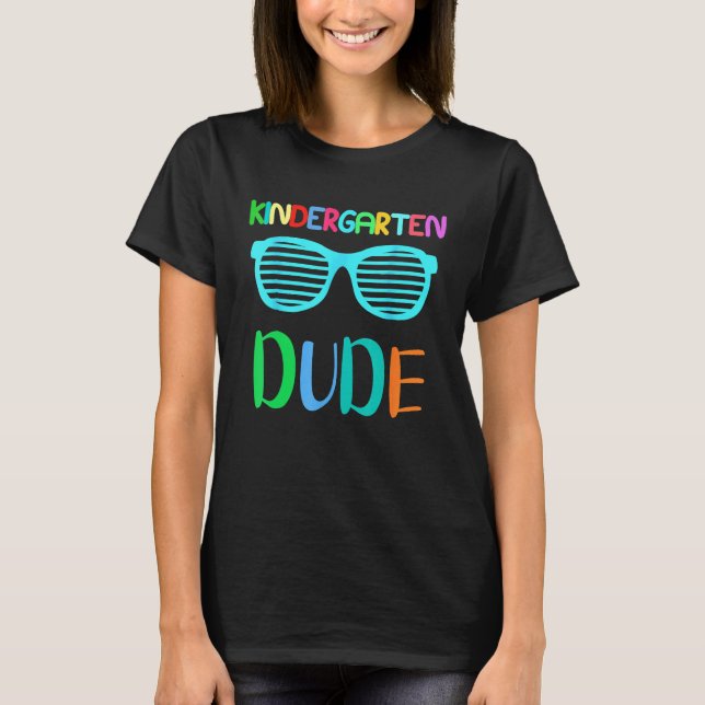 Camiseta Back To School Kindergarten Dude Cool Sunglasses B (Anverso)