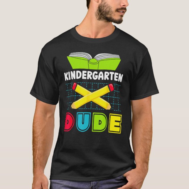 Camiseta Back To School Kindergarten Dude Pencil Boys Kids (Anverso)