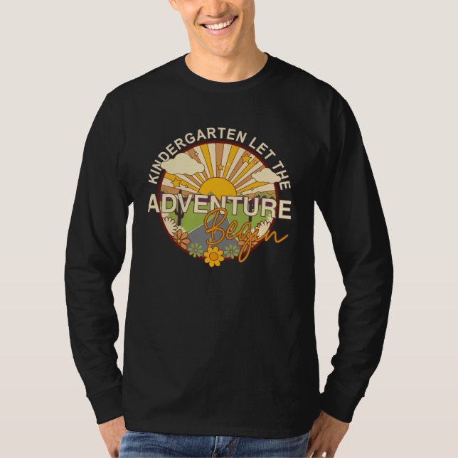 Camiseta Back To School  Kindergarten Let the Adventure Beg (Anverso)