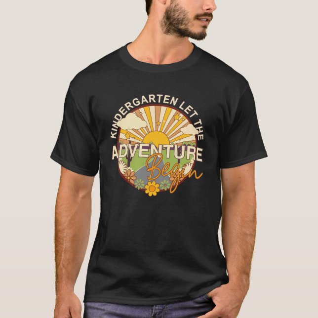 Camiseta Back To School  Kindergarten Let the Adventure Beg (Anverso)
