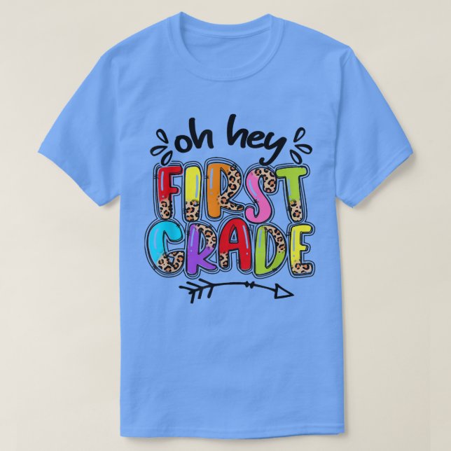 Camiseta Back To School Leopard 1st Grade Squad First Grade (Diseño del anverso)