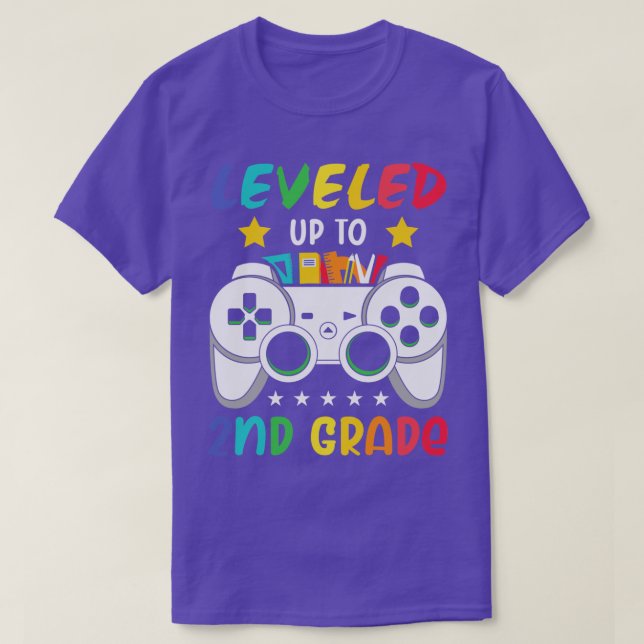 Camiseta Back to school- leveled up to 2nd grade  (Diseño del anverso)