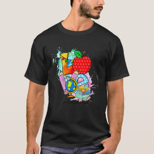 Camiseta Back To School Love Teacher Life Teach Love Inspir