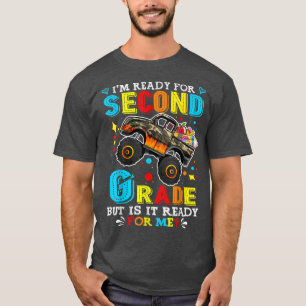 Camiseta Back To School Monster Truck I'm Ready For Second 