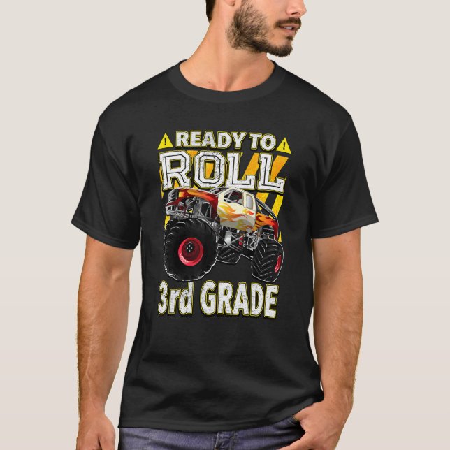 Camiseta Back To School   Monster Truck Ready To Roll 3rd G (Anverso)