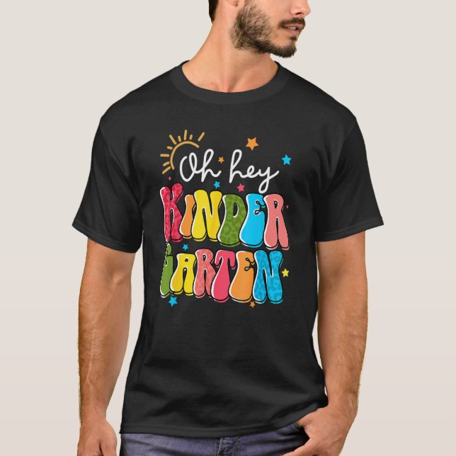 Camiseta Back To School Oh Hey Kindergarten Teacher Student (Anverso)