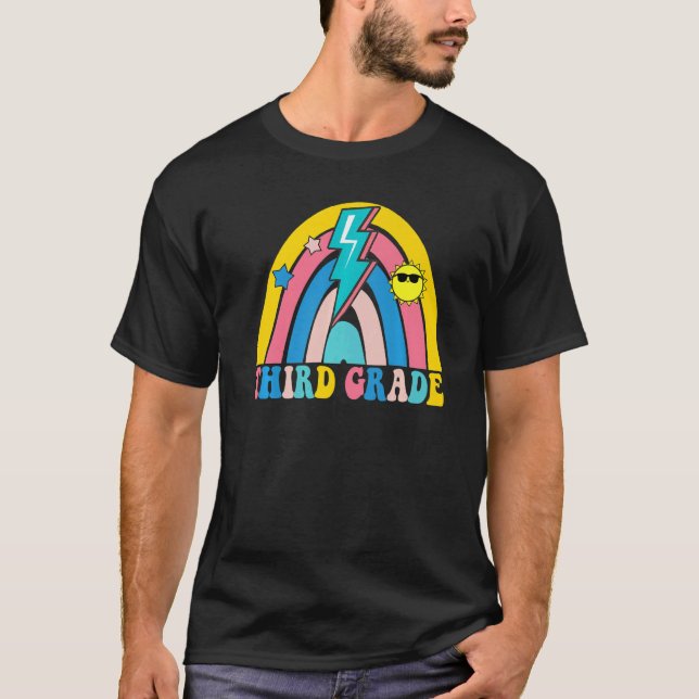 Camiseta Back To School Rainbow Third Grade 3rd Grade Teach (Anverso)