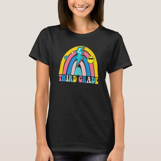 Camiseta Back To School Rainbow Third Grade 3rd Grade Teach (Anverso)