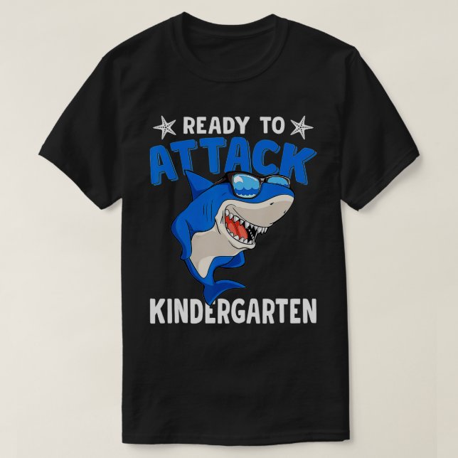Camiseta Back To School Ready To Attack First Day Kids (70) (Diseño del anverso)