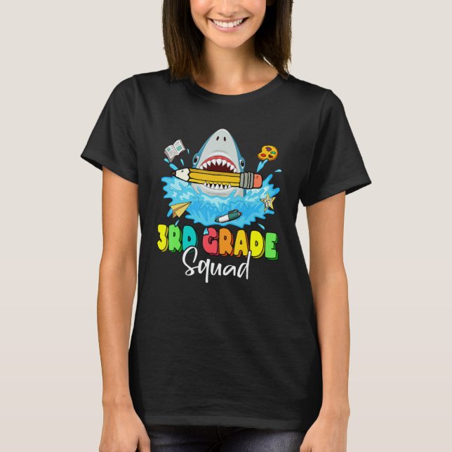 Camiseta Back To School Ready To Crush 3rd Grade Squad Shar (Anverso)