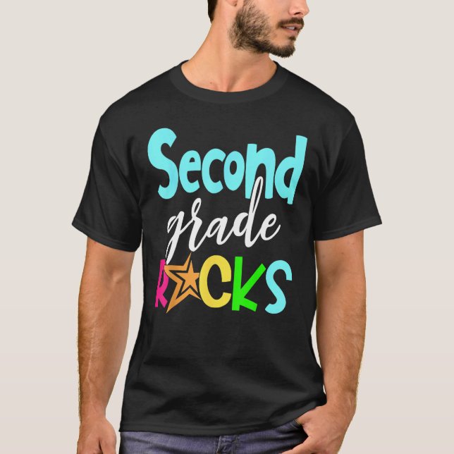 Camiseta Back To School Second 2nd Grade Rocks Boys Girls K (Anverso)