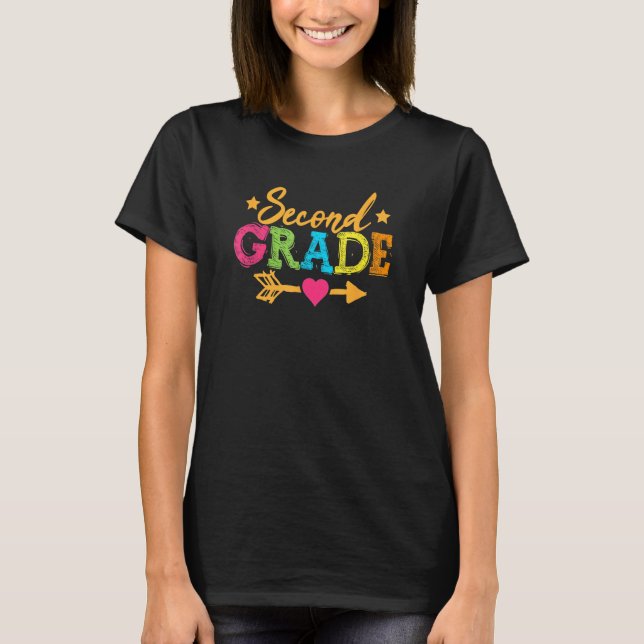 Camiseta Back To School Second Grade Girls Boys Teacher Tea (Anverso)