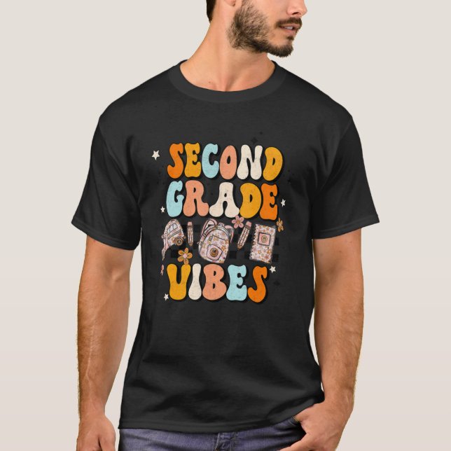 Camiseta Back To School Second Grade Vibes 2nd Grade Teache (Anverso)