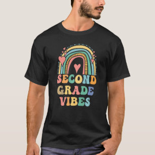 Camiseta Back To School Second Grade Vibes Groovy Teacher W
