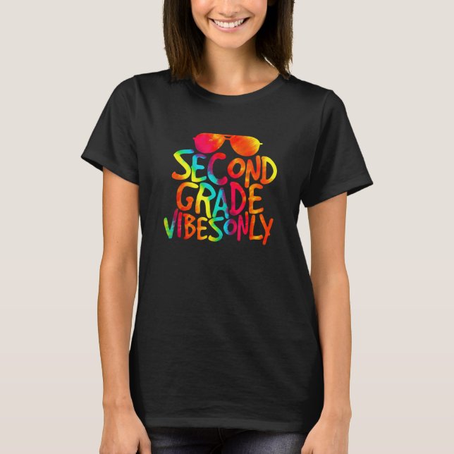 Camiseta Back To School Second Grade Vibes Only Cool (Anverso)