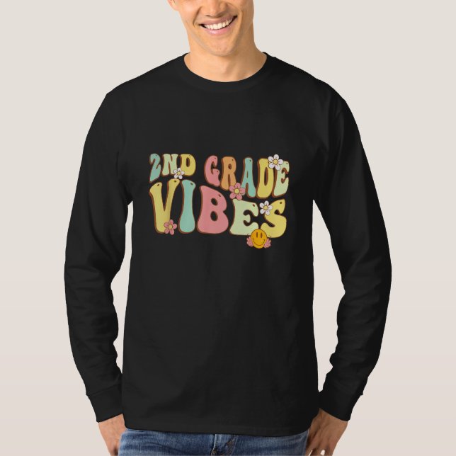 Camiseta Back To School Second Grade Vibes Student Teacher  (Anverso)