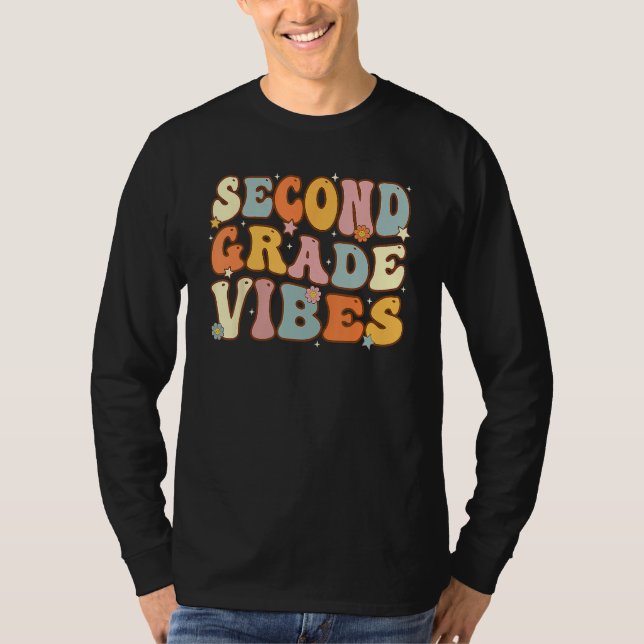 Camiseta Back To School Second Grade Vibes Student Teacher  (Anverso)