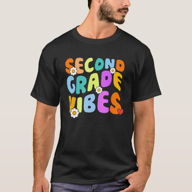 Camiseta Back To School Second Grade Vibes Student Teacher  (Anverso)