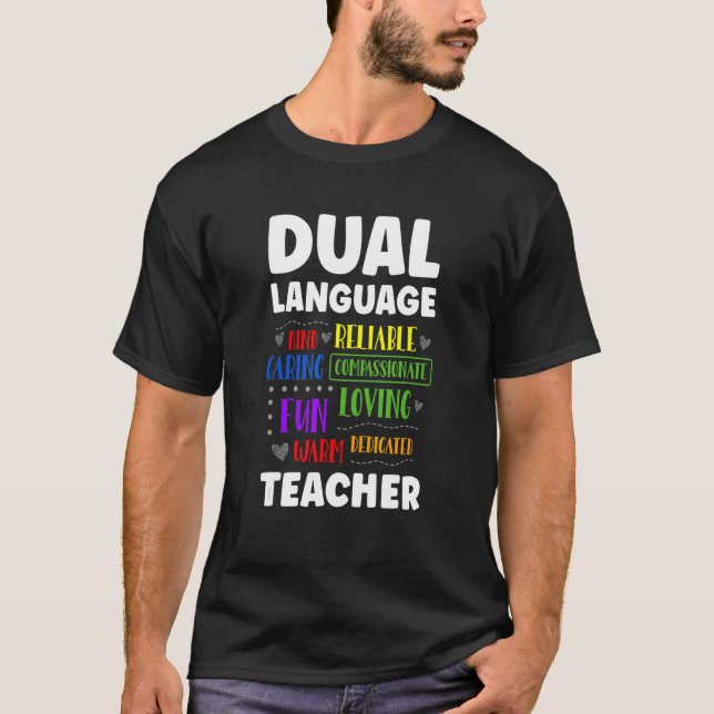 Camiseta Back To School Squad Cute Dual Language Teacher (Anverso)