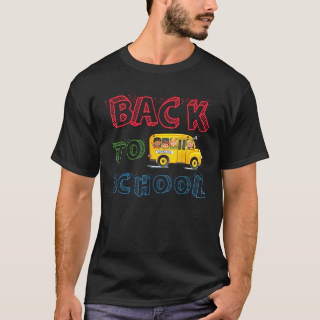 Camiseta Back To School Students School Bus Teaching (Anverso)