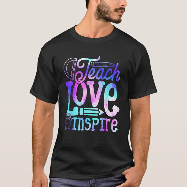 Camiseta Back To School Teach Love And Inspire Teaching Tea (Anverso)