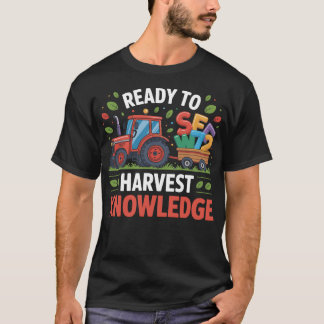 Camiseta Back to School Teacher Farmer Tractor 100th Day 