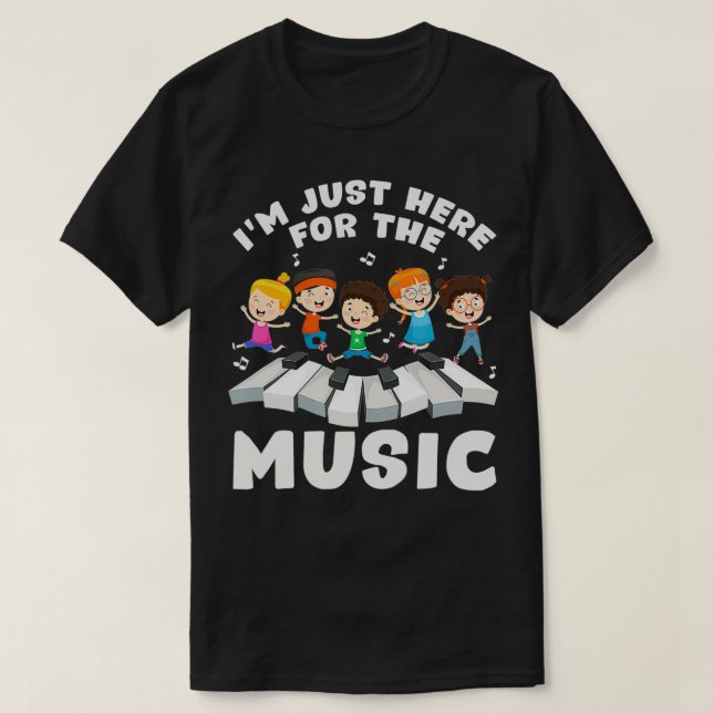 Camiseta Back To School Teacher Im Just Here For The Music  (Diseño del anverso)