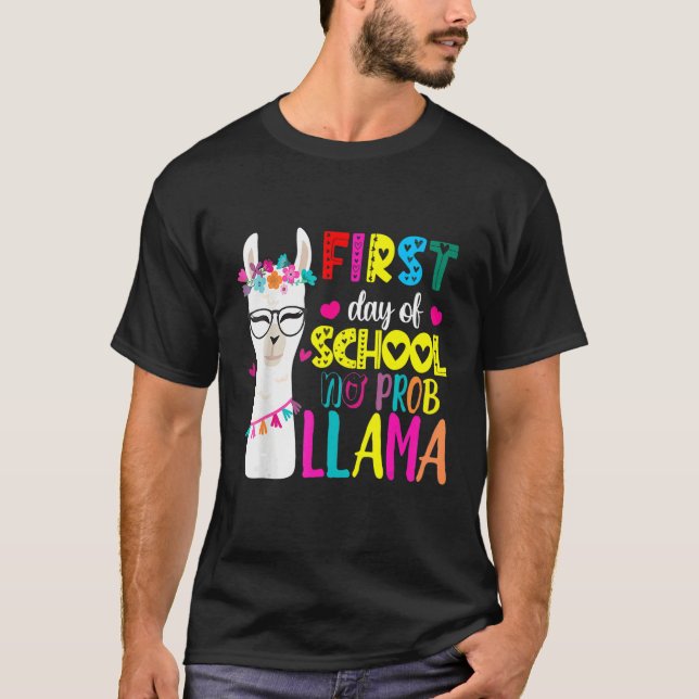 Camiseta Back To School Teachers No Prob Llama (Anverso)