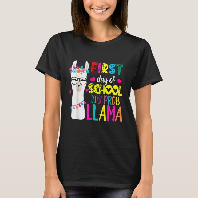 Camiseta Back To School Teachers No Prob Llama (Anverso)