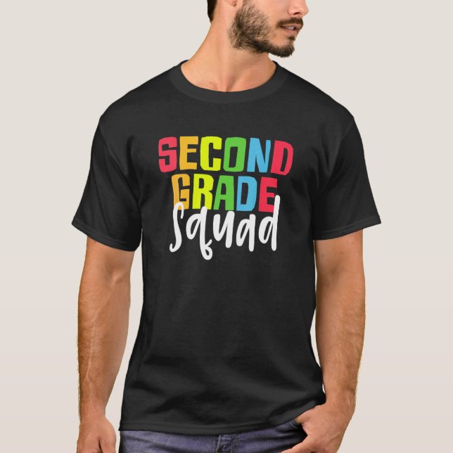 Camiseta Back To School Team 2nd Second Grade Squad Student (Anverso)