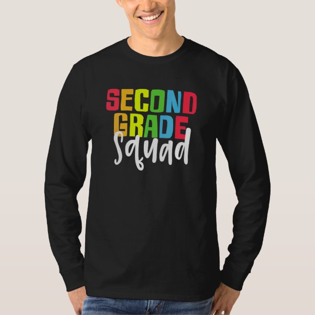 Camiseta Back To School Team 2nd Second Grade Squad Student (Anverso)