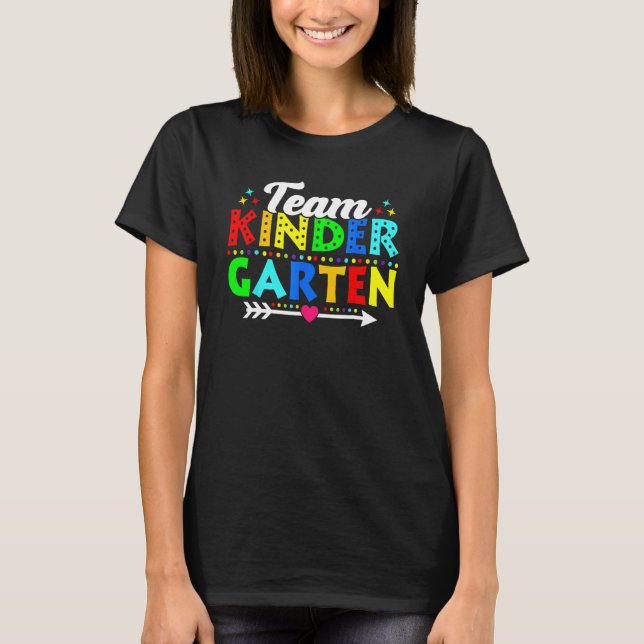 Camiseta Back To School Team Kindergarten Teacher Student 1 (Anverso)