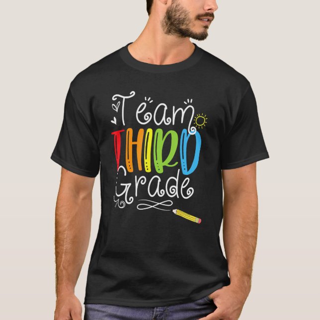 Camiseta Back To School  Team Third Grade 3rd Teacher Stude (Anverso)