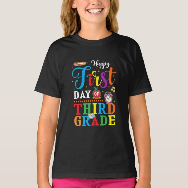Camiseta Back To School, third grade (Anverso)