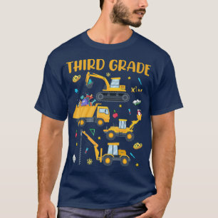 Camiseta Back To School Third Grade 3rd Grade Truck Constru