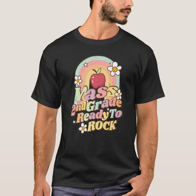 Camiseta Back To School Yass 2nd Grade Vibes Teacher Kids F (Anverso)