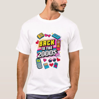 Camiseta Back to The 2000s Retro Design Vintage Theme Party