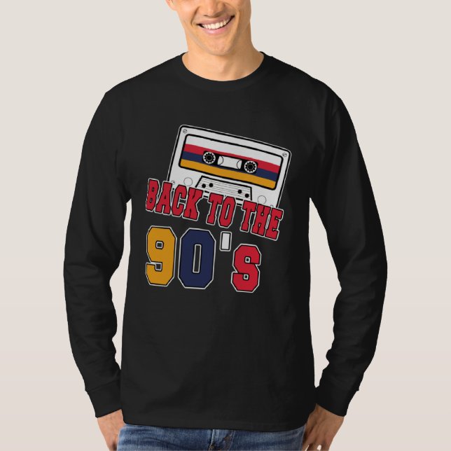 Camiseta Back To The 90s Costume Theme Party 90s Outfit Ret (Anverso)