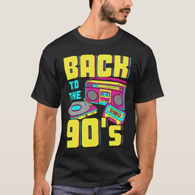 Camiseta Back To The 90s costume theme party 90s outfit ret (Anverso)