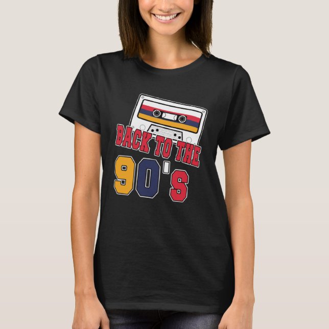 Camiseta Back To The 90s Costume Theme Party 90s Outfit Ret (Anverso)