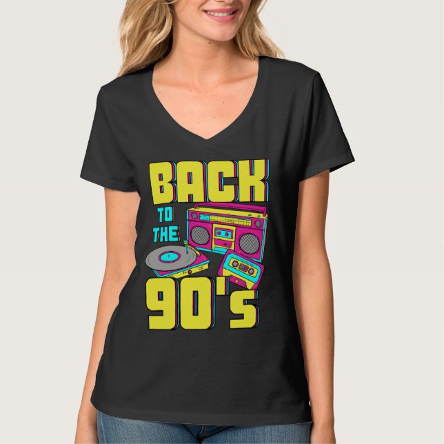 Camiseta Back To The 90s costume theme party 90s outfit ret (Anverso)